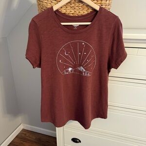 Old Navy Everywhere Women’s Medium Rust Brown Celestial Short Sleeve T Shirt